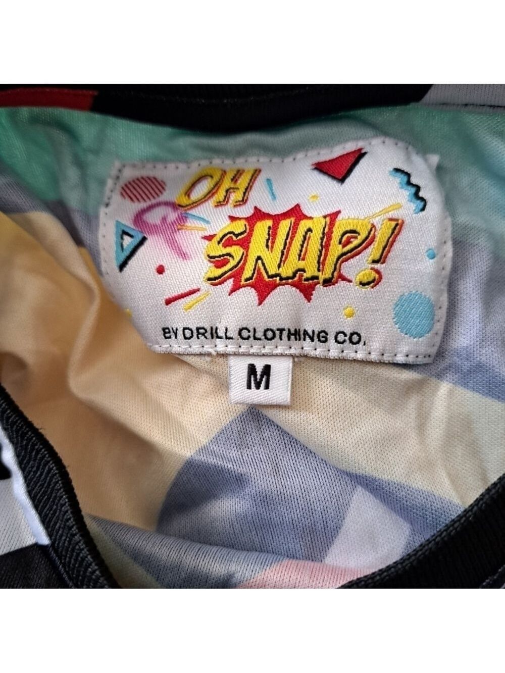 VTG Oh Snap! Drill Clothing T Shirt TEE Retro 8 Ball pool Print Short Sleeve Med - Picture 4 of 5